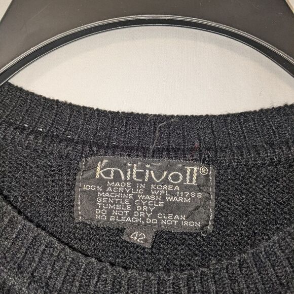 Vintage Knitivoll Rose Sweater Size 42 - Picture 4 of 8